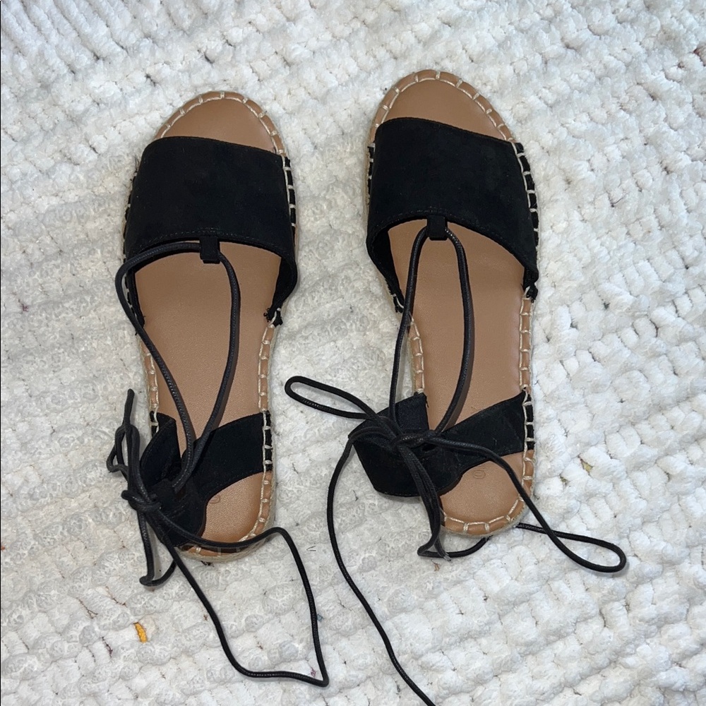 Old Navy Black Espadrille Sandals